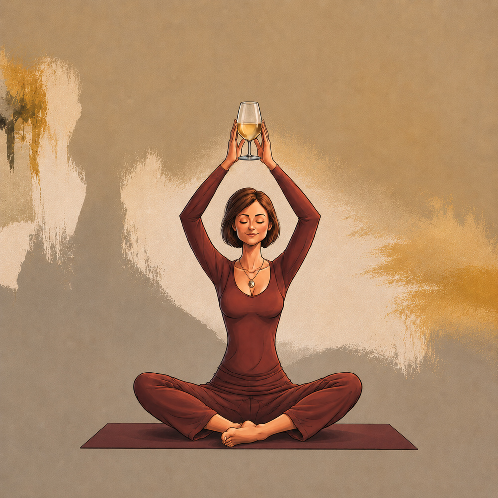 Yoga und Wein